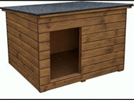 TopKing Zateplená bouda pro psa L 79 × 59 cm – borové dřevo, polystyren, otevírací střecha, teak - Dog Kennel
