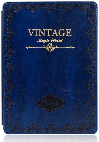 Mosso M003 Amazon Kindle Paperwhite Case Vintage - Blue, ECO Leather - E-Book Reader Case - Main image