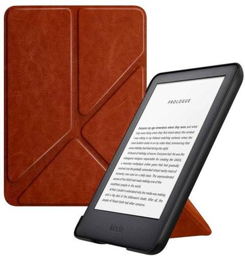 Origami OR43 - Amazon Kindle 6, Paperwhite 1, 2, 3 brown - magnet, stand - E-Book Reader Case - Main image