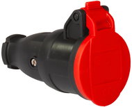 TP electric 1 × 16 A / IP54 - Pryžová spojovací zásuvka s pružinovým víčkem - Socket