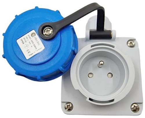 TP electric 1 × 16 A / IP68 - Wall socket, with safety shutter - Socket - Main image