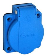 TP electric 1 × 16 A / IP54 - Built-in socket 230 V, safety screen, Quick Connect - Socket