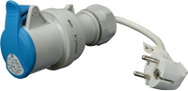 SEZ-CZ Cord adapter from 230 V plug to socket 1632, IP44 - Plug