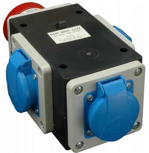 SEZ-CZ Three-way switch, input IRRN 1653, output 3 × VZ16, IP44 - Socket - Main image