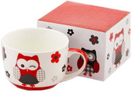 HOME ELEMENTS Porcelain Mug 500ml - Red Owl - Mug