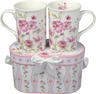 HOME ELEMENTS Porcelain Mugs 2 pcs - Pink Flowers - Set of Cups