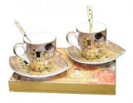 HOME ELEMENTS Šapo sada espresso se lžičkami - Klimt - Sada šálků