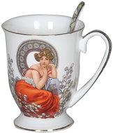 HOME ELEMENTS Mug with Spoon, 280ml, Mucha - Mug