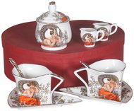 HOME ELEMENTS Porcelain Set for Tea and Coffee - Mucha - Tea Set