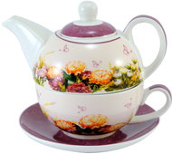 HOME ELEMENTS Tea Set for One, Flowers - Tea Set