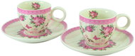 HOME ELEMENTS Porcelain Shapo Set, 100ml - Roses - Set of Cups