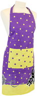 HOME ELEMENTS Kitchen Apron with Cat, Purple - Apron