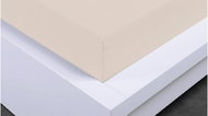 HOME ELEMENTS Stretch Sheet, Jersey, 160x200cm, Beige, Cotton - Bedsheet