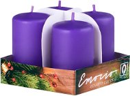 Valec 4 ks 38 × 60 tm. fialové sviečky - Vianočná sviečka