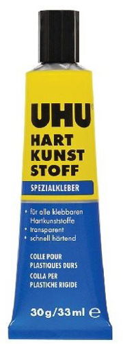 UHU Hart Kunststoff 33 ml/30 g - for hard plastics - Glue