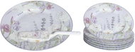 Home Elements Cake set: cake plate, 6× plate, cake spoon, Lavender - Serving Set