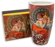 Home Elements Porcelain vase 23 cm Alfons Mucha dark - Vase