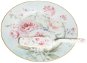 Home Elements Porcelánový talíř se lžící na dort růže - Podnos