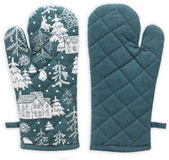 Home Elements Winter forest potholder with magnet - Oven Mitt