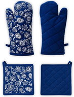 Home Elements Blueprint potholder with magnet and mat - Oven Mitt