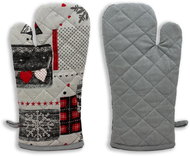 Home Elements Mittens with magnet Winter grey - Oven Mitt