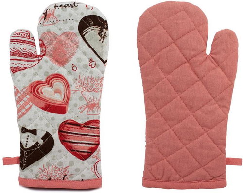 Home Elements Handkerchief Hearts - Oven Mitt - Main image