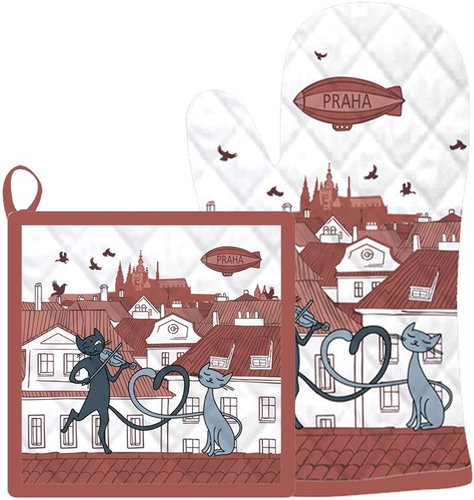 GiftyCity Mittens and cat mat in Prague - Oven Mitt - Main image