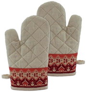 Home Elements Christmas potholder 17 × 27 cm beige - Oven Mitt