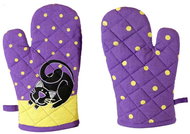 Home Elements Handkerchief with cat purple - Oven Mitt