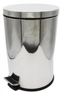 Home Elements Stainless steel pedal bin, round, 5 l, grade II - Rubbish Bin
