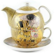 Home Elements Souprava na čaj 3 ks, Klimt, Polibek, zlatý odstín - Čajový set