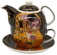 Home Elements Souprava na čaj 3 ks, Klimt, Polibek, tmavý odstín - Čajový set