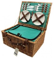 Home Elements Piknikový koš pro 4 osoby ZQ22-1071 - hnědý - Picnic Basket