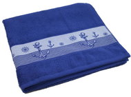 Home Elements Modrá osuška 70 × 140 cm, námořnický motiv - Bath Towel