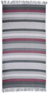 Home Elements Fouta towel 90 × 170 cm, Grey-burgundy - Towel