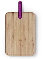 Trebonn bamboo cutting board Artu with purple chef's knife - Cutting Board