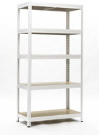 Trestles Policový regál 1800 × 800 × 400 mm, nosnost 2250 kg, bílý - Regál