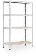 Trestles Shelf rack 1800 × 900 × 400 mm, 4 shelves, white - Shelving Unit
