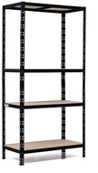 Trestles Shelf rack 1800 × 900 × 400 mm, 4 shelves, black - Shelving Unit