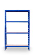 Trestles Shelf rack 1800 × 900 × 400 mm, 4 shelves, blue - Shelving Unit