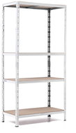 Trestles Shelf rack 1800 × 900 × 450 mm, 4 shelves, white - Shelving Unit