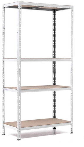Trestles Shelf rack 1800 × 900 × 450 mm, 4 shelves, white - Shelving Unit - Main image
