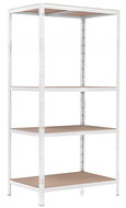 Trestles Shelf rack 1800 × 900 × 500 mm, 4 shelves, white - Shelving Unit