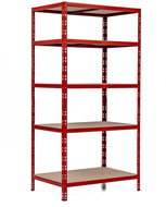 Trestles Shelf rack 1800 × 900 × 600 mm, red - Shelving Unit