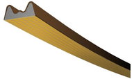 Trelleborg TLT window and door seals, profile K 6 H, 9 × 4 mm, brown, 2 × 3 m - Window Seals