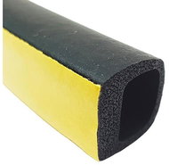 Trelleborg TLT window and door seals, profile D 40 No, 14 × 12 mm, black, 2 × 20 m - Window Seals