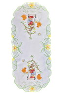 Trendigo Easter tablecloth oval 40 × 90 cm embroidered Bunny swing - Tablecloth