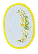 Trendigo Easter tablecloth oval 33 × 48 cm Chickens, yellow - Tablecloth