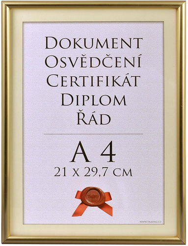 TRADAG Fotorámeček 21 × 29,7 cm, zlatý - Fotorámeček - Hlavní obrázek