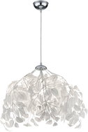 TRIO Leavy pendant light, silver, 1× E27 - Chandelier